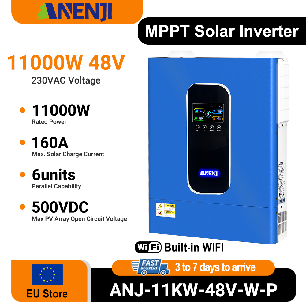 Hybrid Solar Inverter 5.5Kw Mppt 48V - ANENJI 11KW 48V Hybrid Solar Inverter